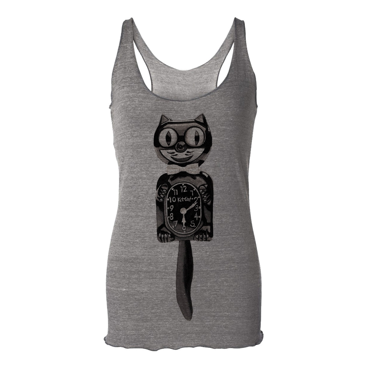 Cat Clock Womens Racerback Tank