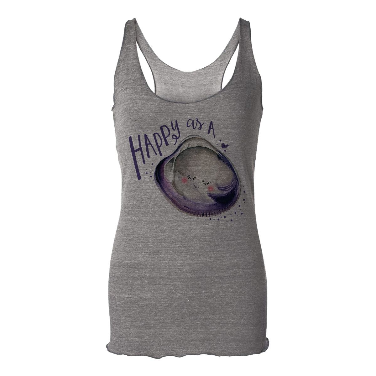 Happy As A Clam Womens Racerback Tank
