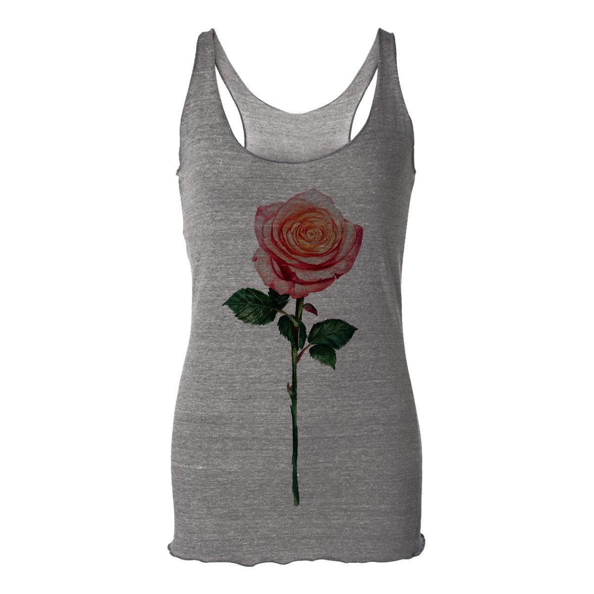 Long-Stemmed Rose Womens Racerback Tank