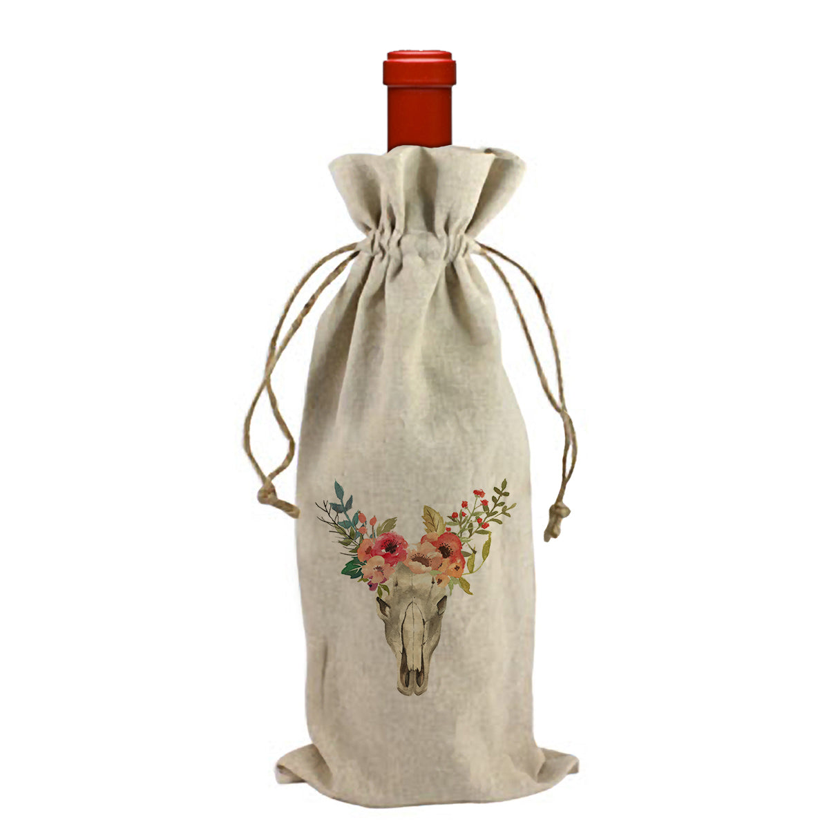 Cow Skull Wine Bag