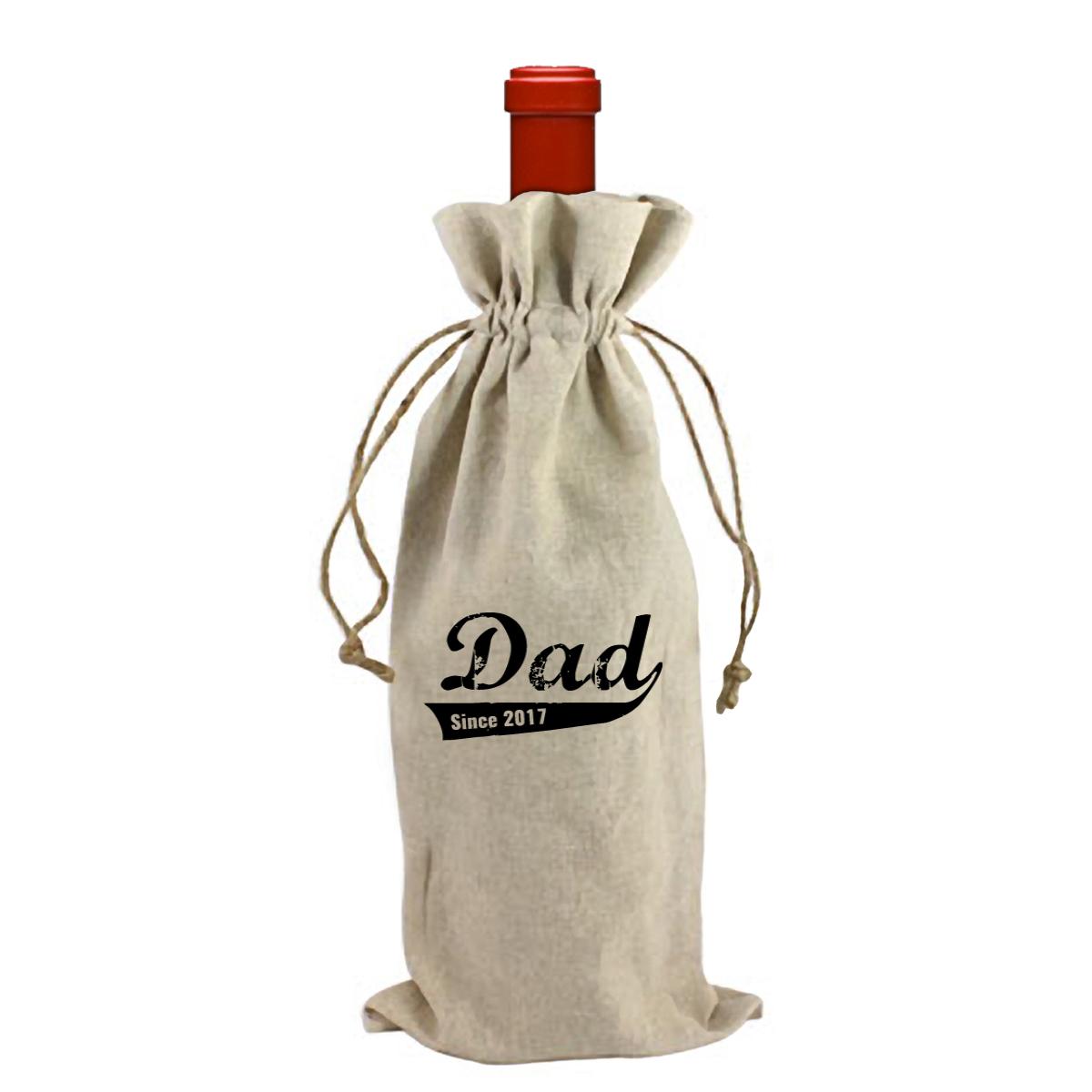 Dad Since 2017 Wine Bag