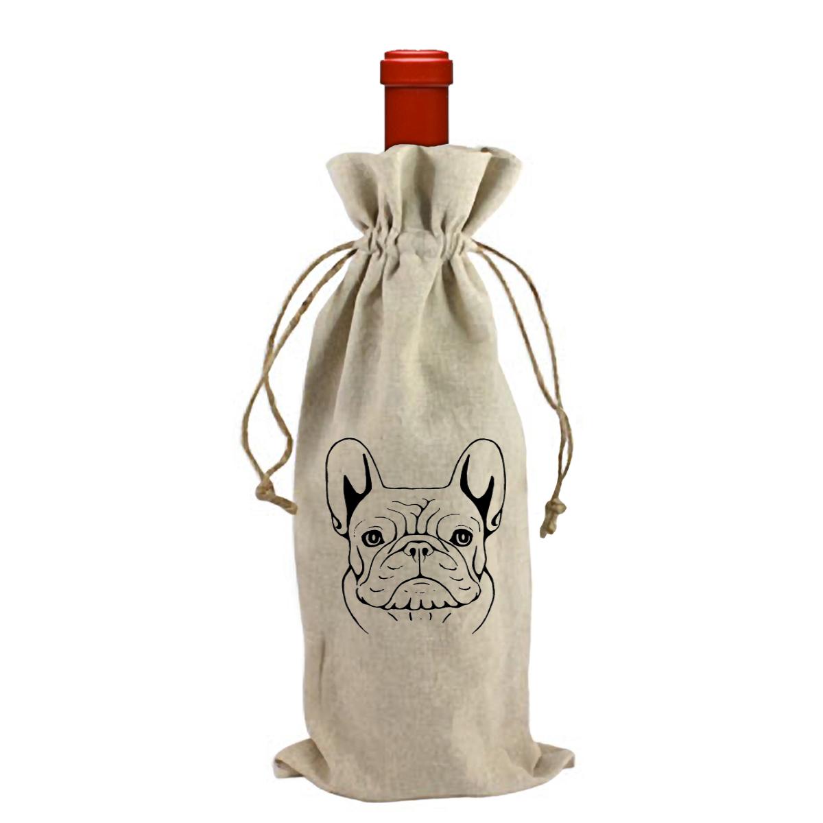 French Bulldog Sketch Wine Bag