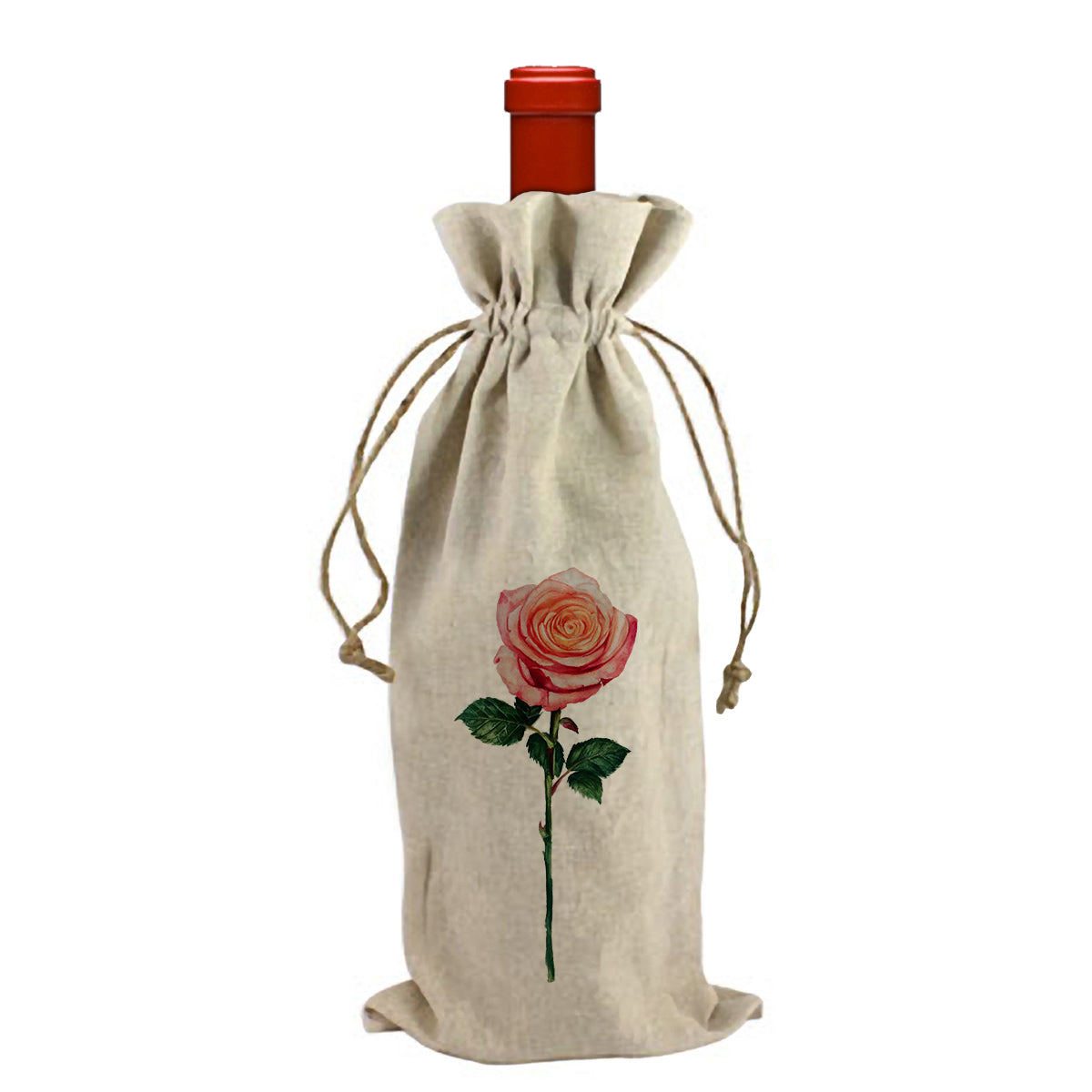 Long-Stemmed Rose Wine Bag