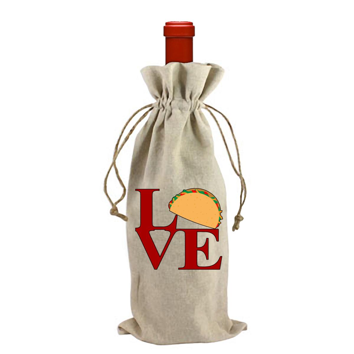 Love Sculpture With Taco Wine Bag