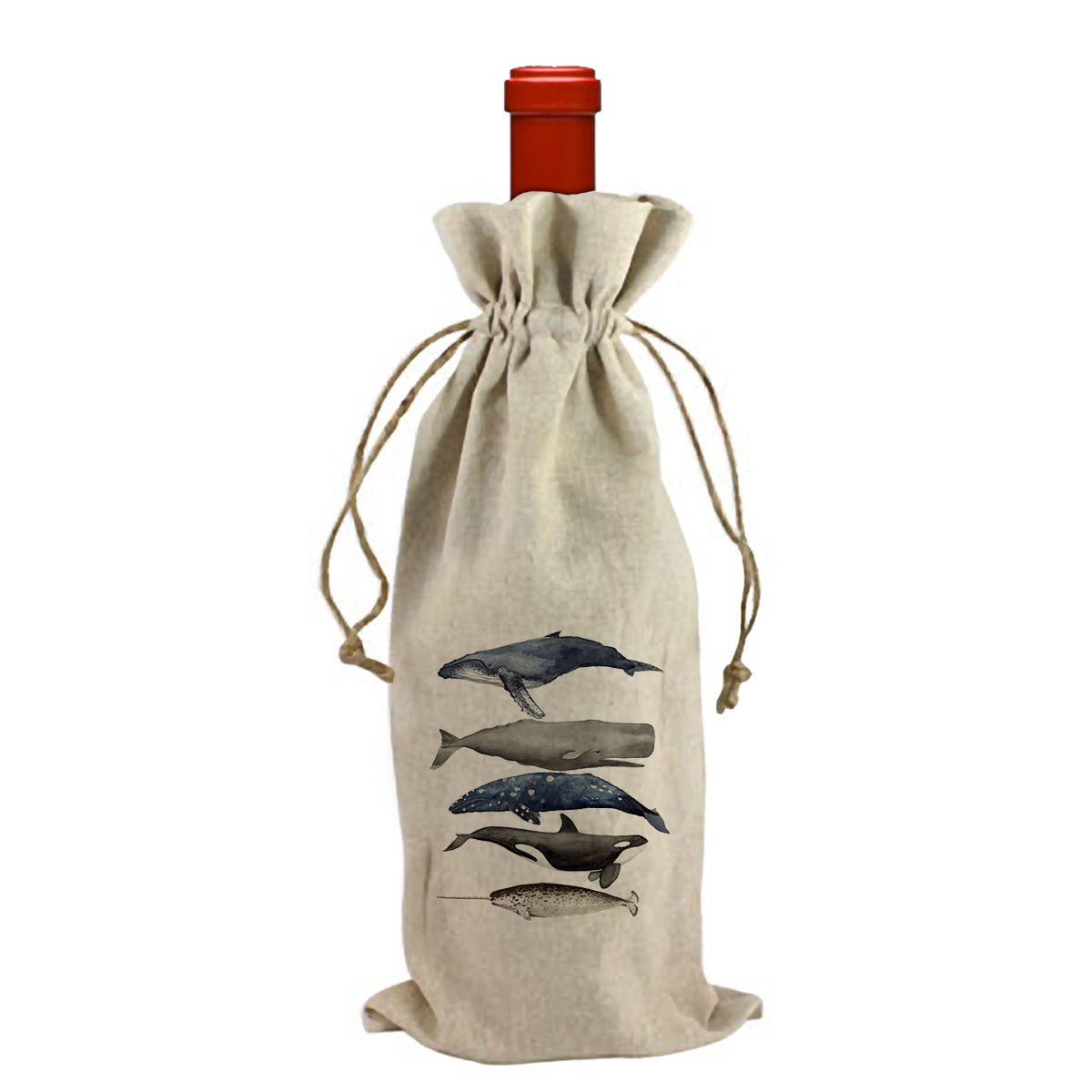 Whales Wine Bag
