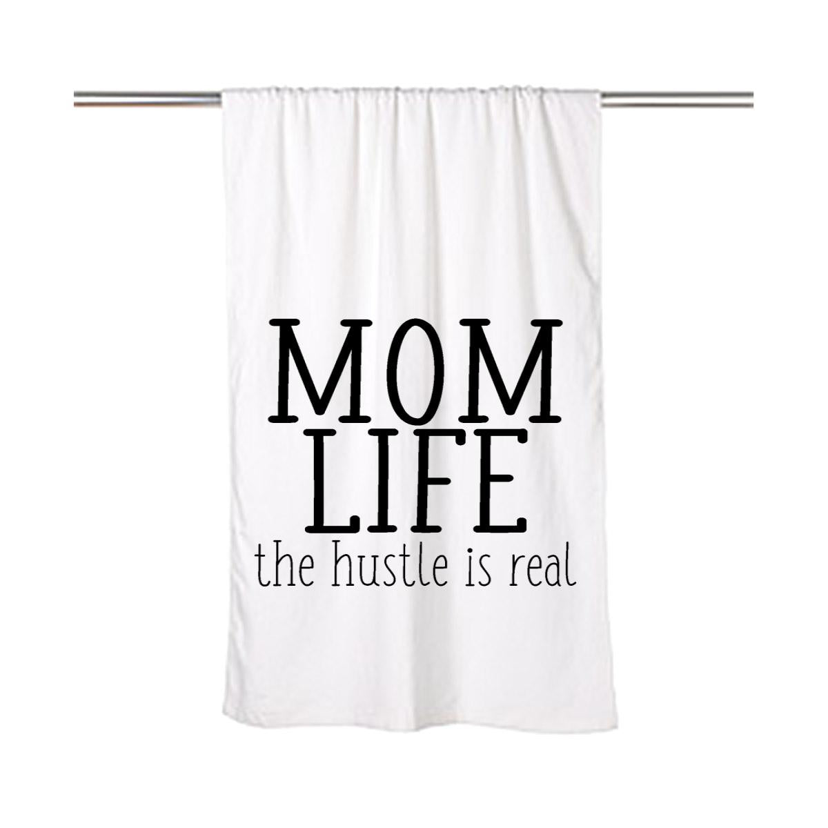Mom Life The Hustle Is Real Beach Towel
