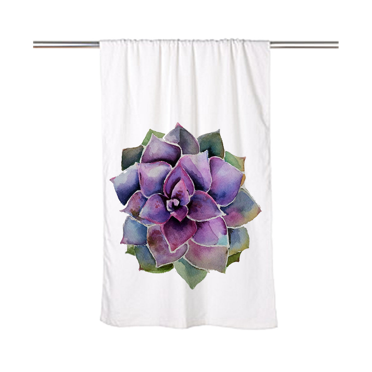 Purple Succulent Beach Towel